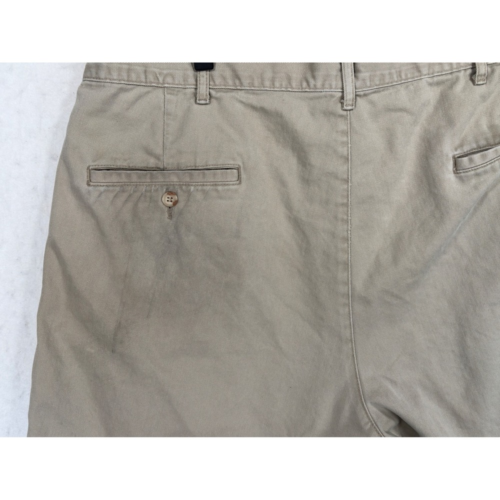 Vintage Polo Ralph Lauren Mens 38 Pleated Chino Shorts Khaki Tan Made in USA - Picture 10 of 13
